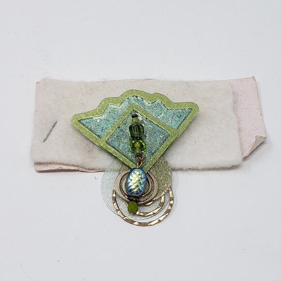 Caramia’s Collection Layered Beaded Multicolored Brooch Pendant - Picture 1 of 5